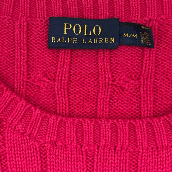 Ralph Lauren Pink Cable Knit Sweater - Picture 2 of 3